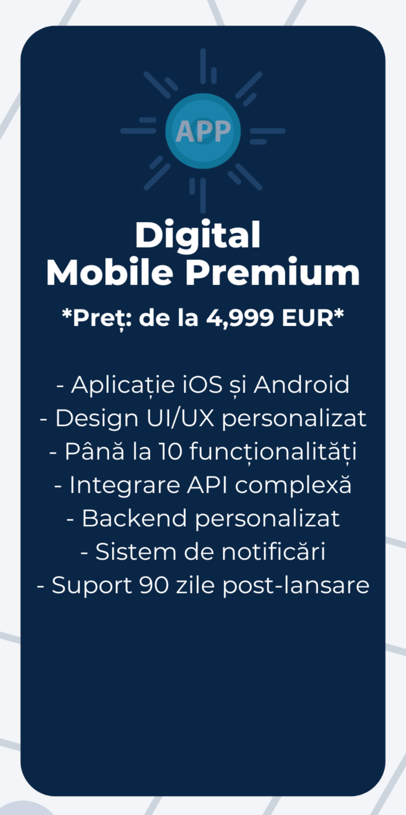 Servicii Dezvoltare Aplicatii Mobile Premium