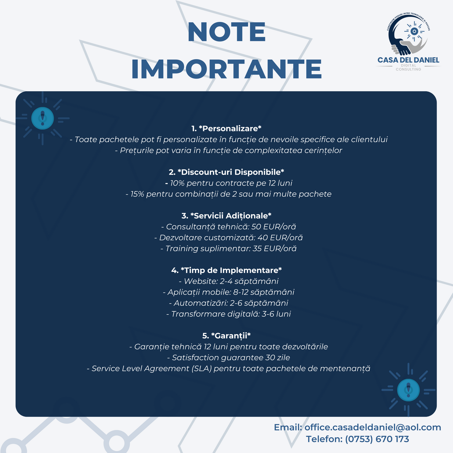 Servicii de Mentenanta On Site Business