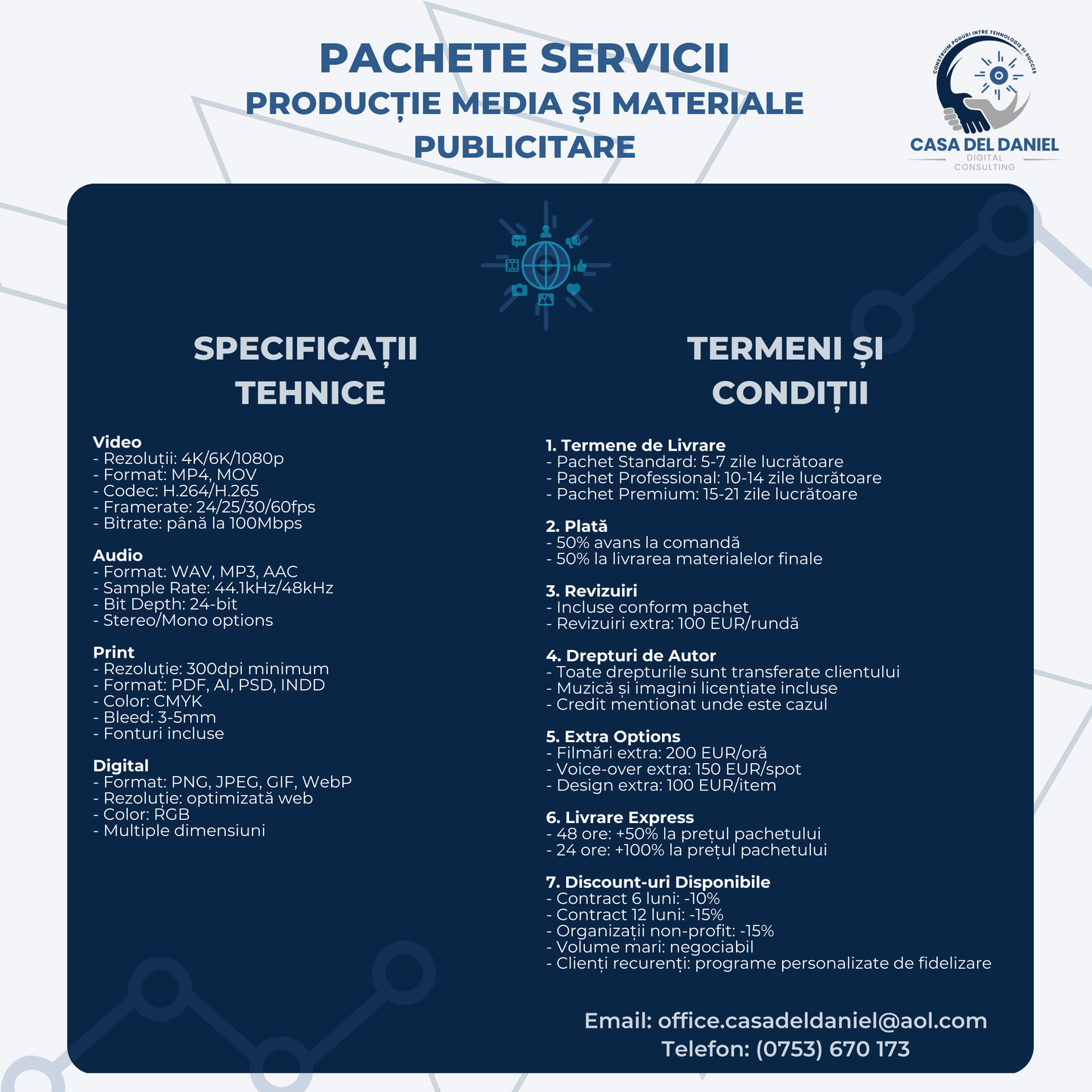 Servicii Productie Media si Materiale Publicitare Media Premium