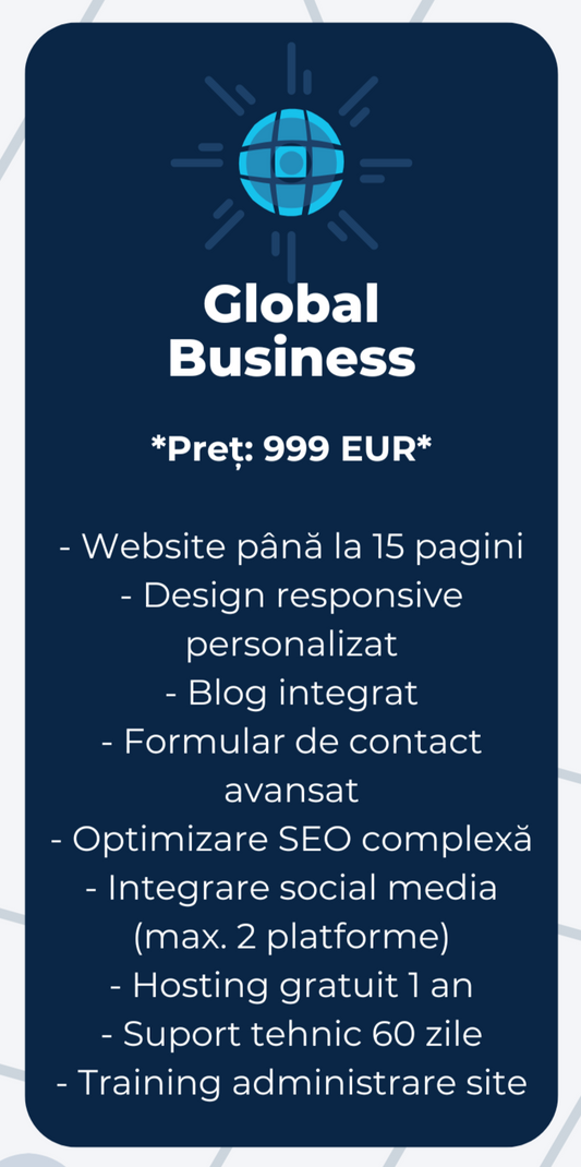 Servicii Website and SEO Global Business