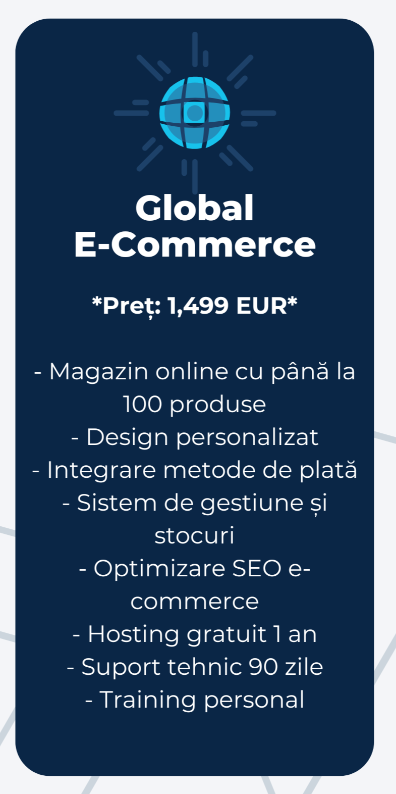 Servicii Website and SEO Global E-Commerce