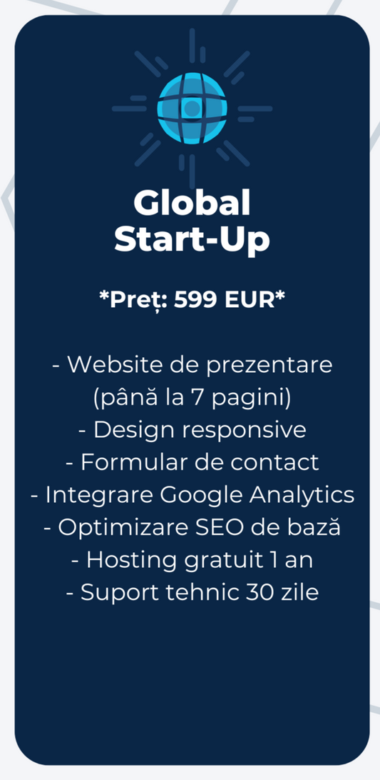 Servicii Website and SEO Global Start-Up